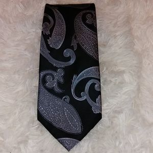 Black Grey Paisley Sean John Mens Neck Tie